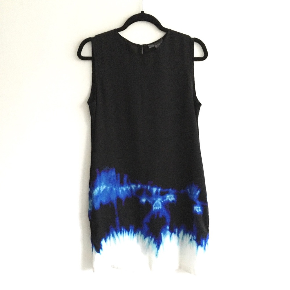(SOLD) VINCE Tie Dye Sleeveless Short Silk Dress 4 - Picture 5 of 10